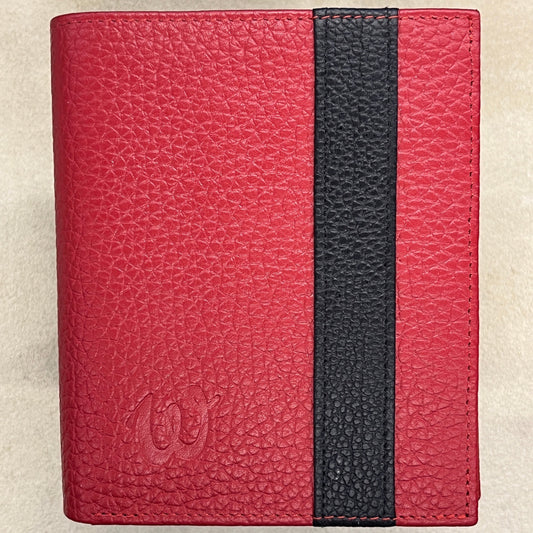 Wallet coin compartment with flap and steel ring, handmade by R.Horns Vienna