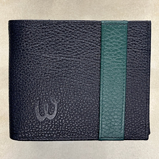 Wallet coin compartment with flap and steel ring, handmade by R.Horns Vienna