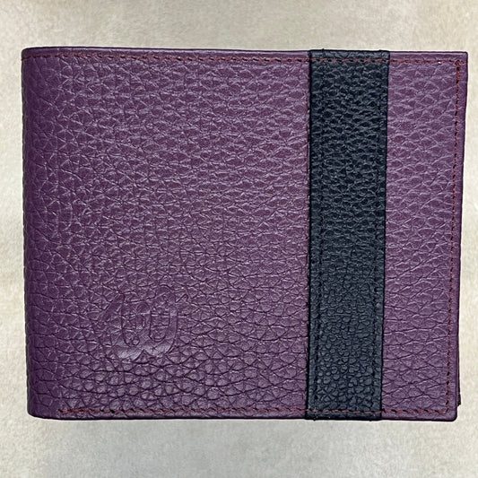 Wallet coin compartment with flap and steel ring, handmade by R.Horns Vienna