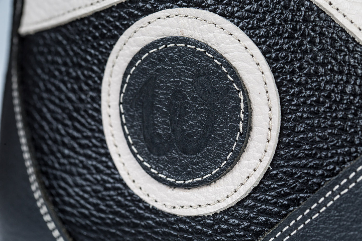 "The Racer" Retro Leder Sneaker - dunkelgrün/schwarz/weiß