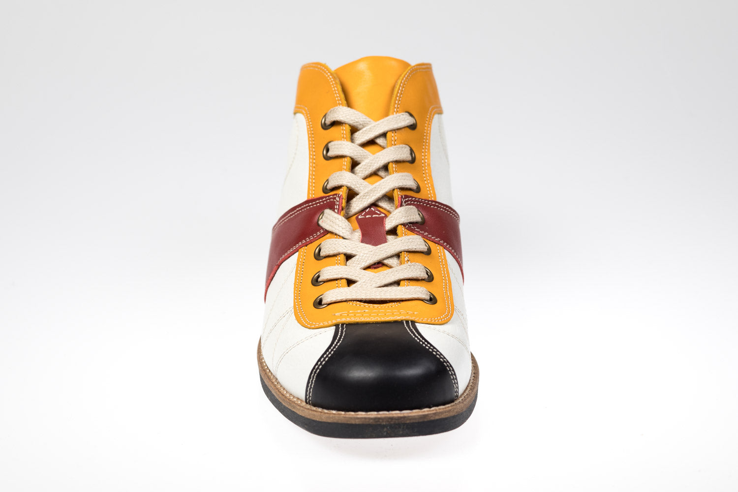 Leder Sneaker "The Kicker" weiß_gelb_rot_schwarz