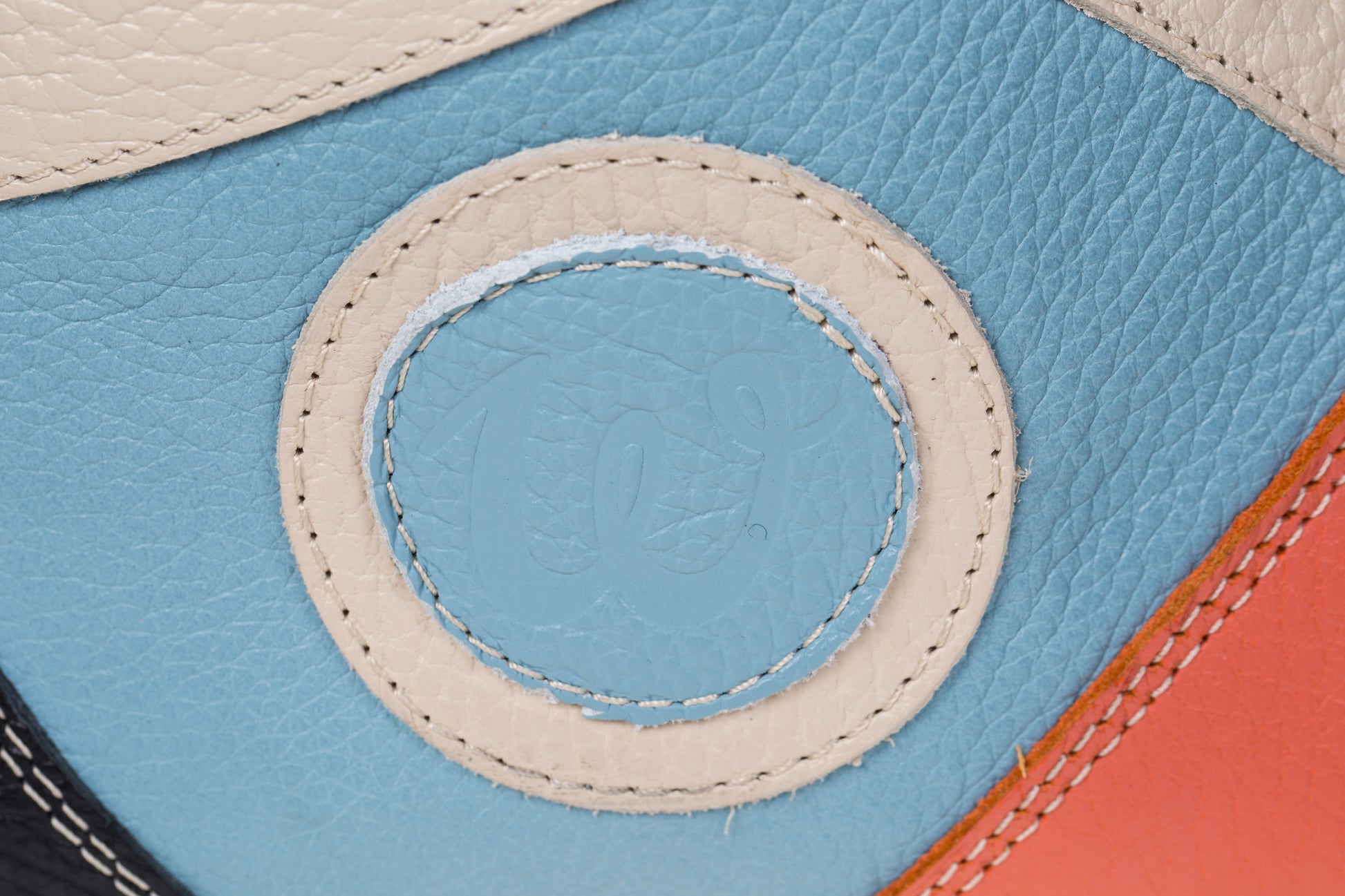 "The Racer" Retro Sneaker Leder_schwarz-hellblau-orange-gelb