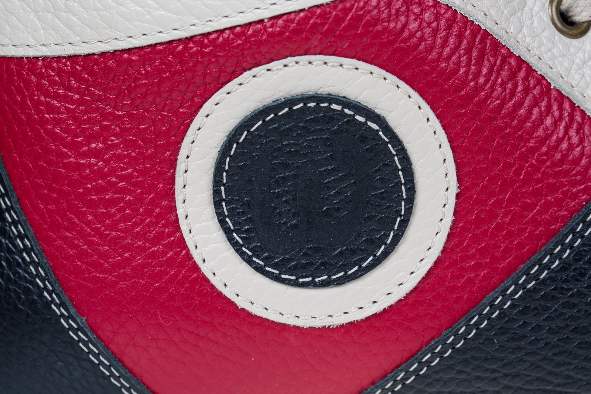 "The Racer" Retro Sneaker Leder_schwarz_rot_creme