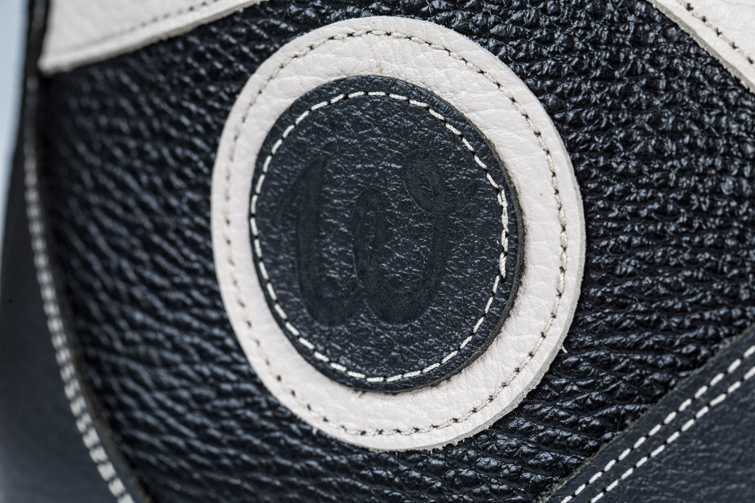 "The Racer" retro Leder Sneaker grau/schwarz/weiß