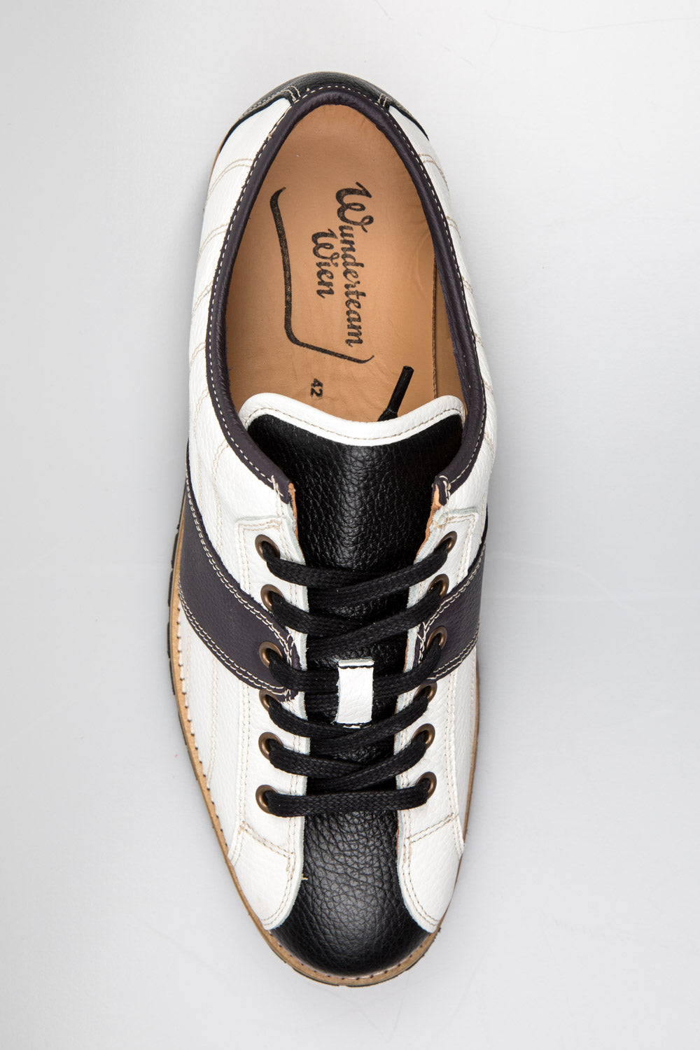 Retro Sneaker Echtleder weiß_violett_schwarz_Vibram