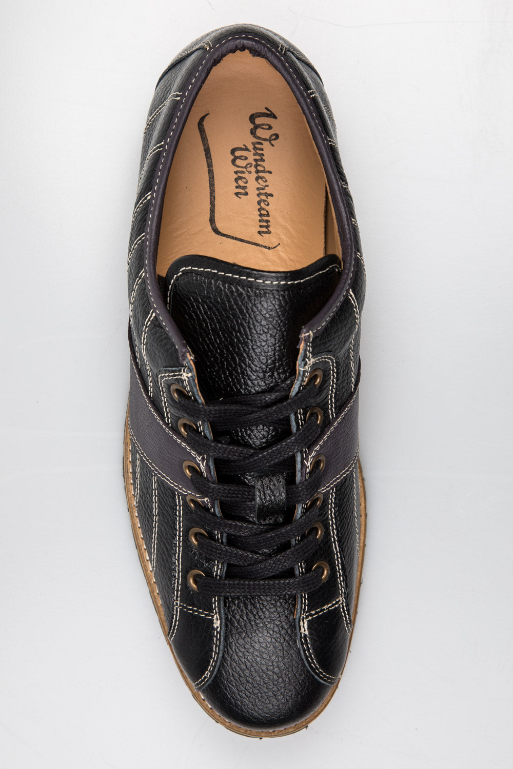 Retro Sneaker Echtleder schwarz_violett_Vibram