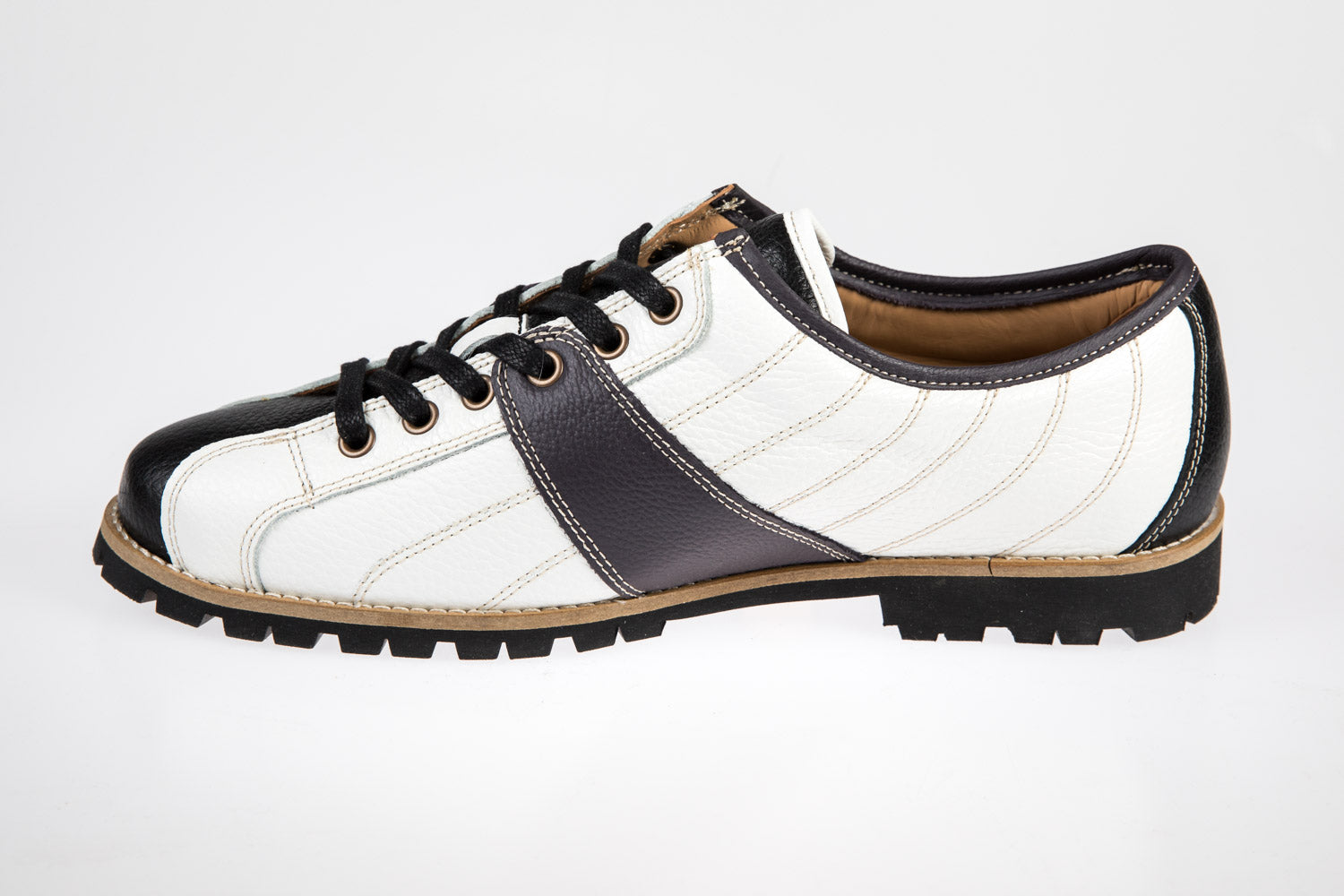 Retro Sneaker Echtleder weiß_violett_schwarz_Vibram