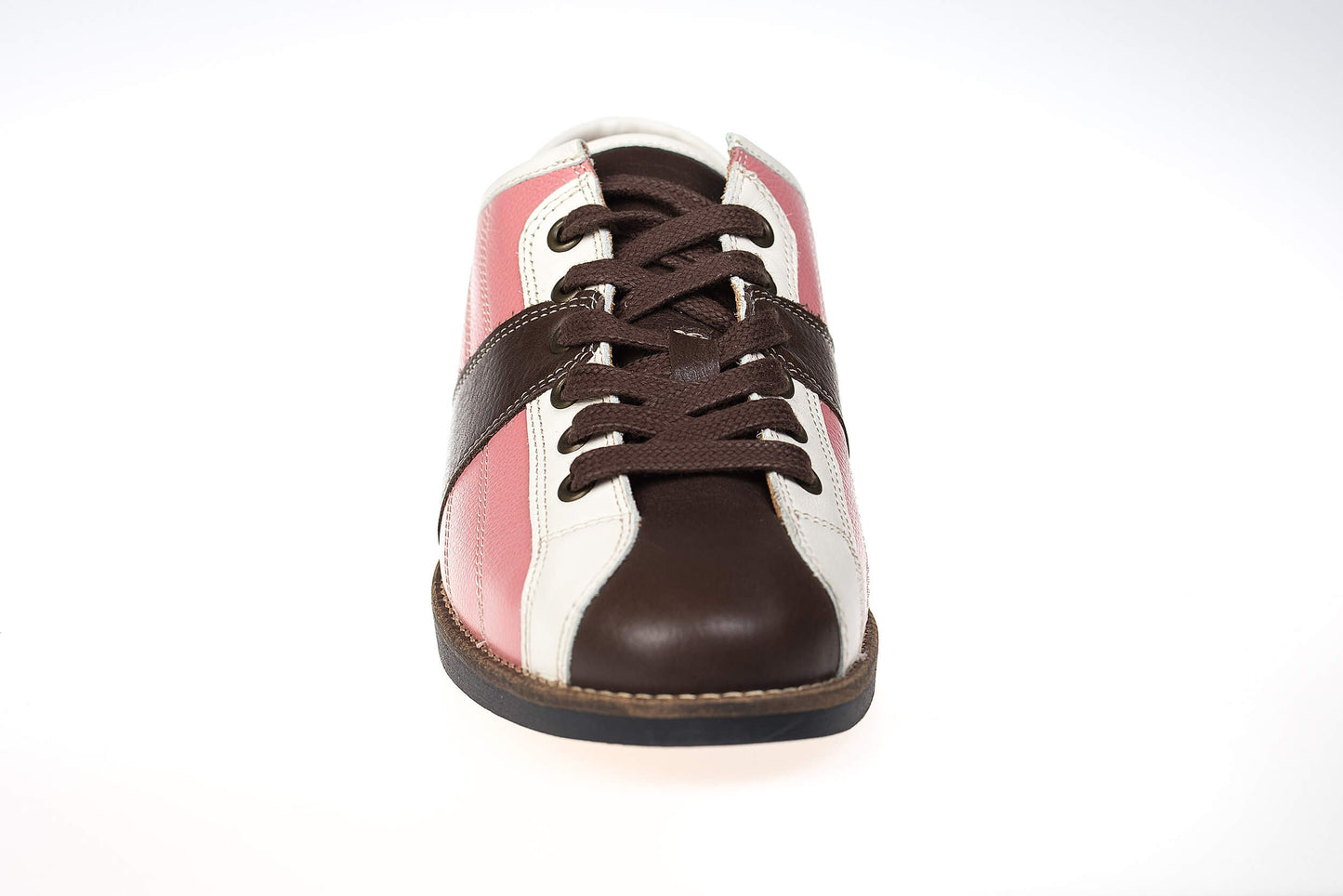 New Bowler - dusky pink/white/brown