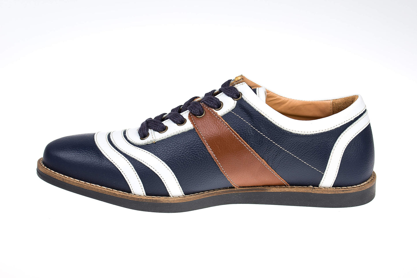 Old Bowler - blue/white/brown