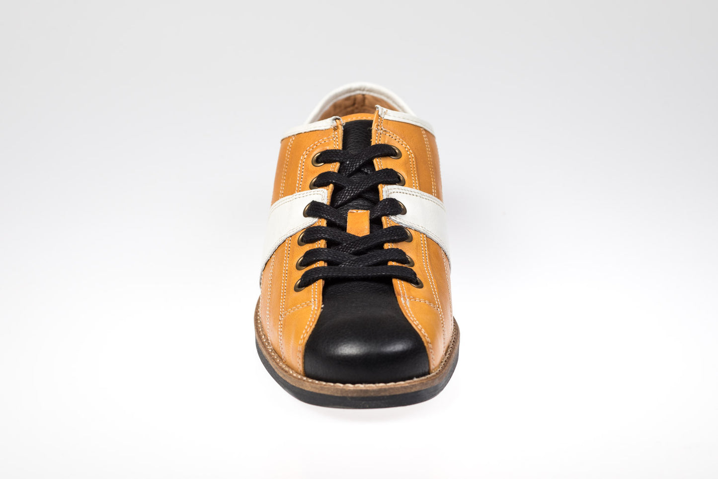 "The Bowler" - ochre/white/black