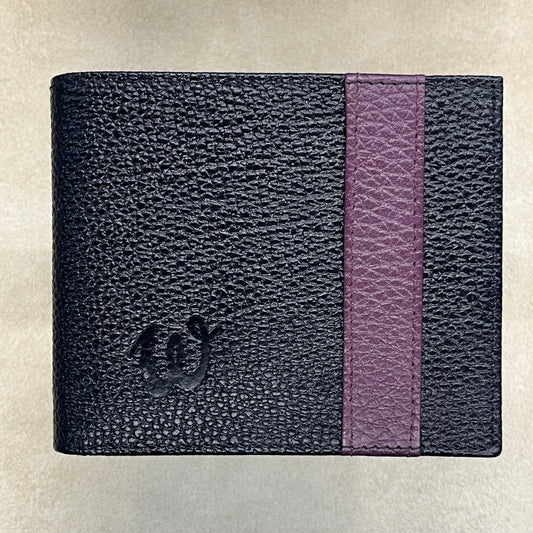 Wallet coin compartment with flap and steel ring, handmade by R.Horns Vienna