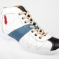 "The Kicker" -Retro Sneaker weiß/blau/schwarz - Vibram®