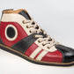 "The Racer" Retro Sneaker Leder_schwarz_rot_creme