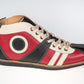 "The Racer" Retro Sneaker Leder_schwarz_rot_creme