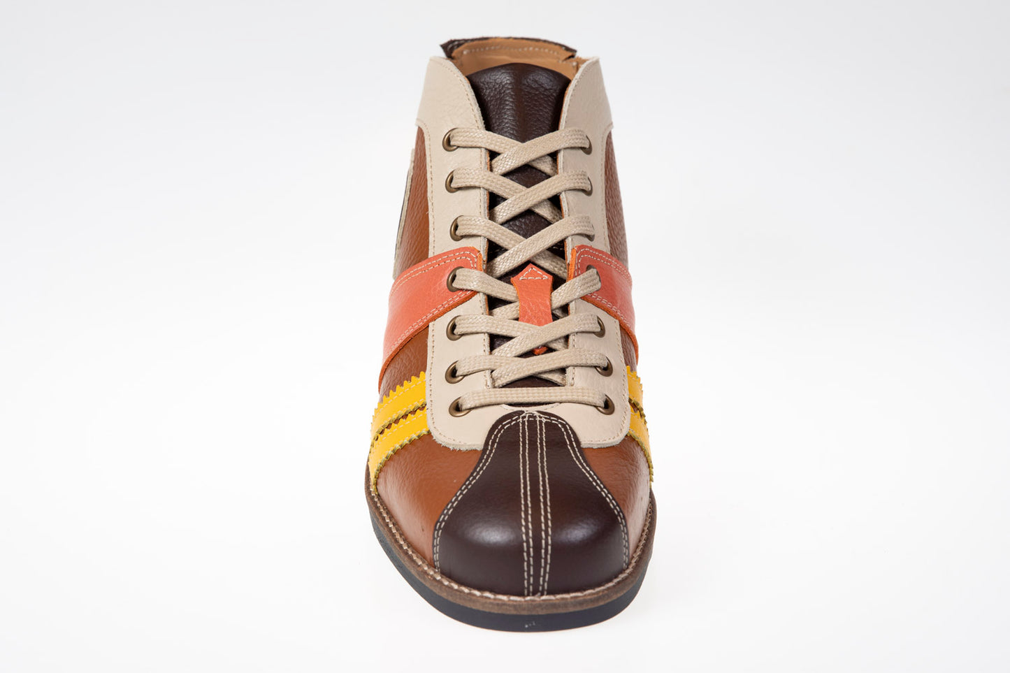 "The Racer" - brown/salmon/yellow