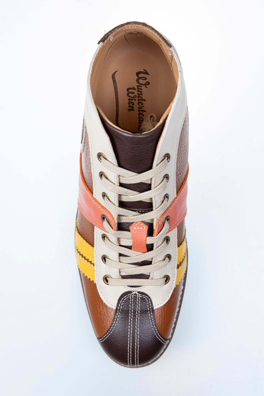 "The Racer" - brown/salmon/yellow