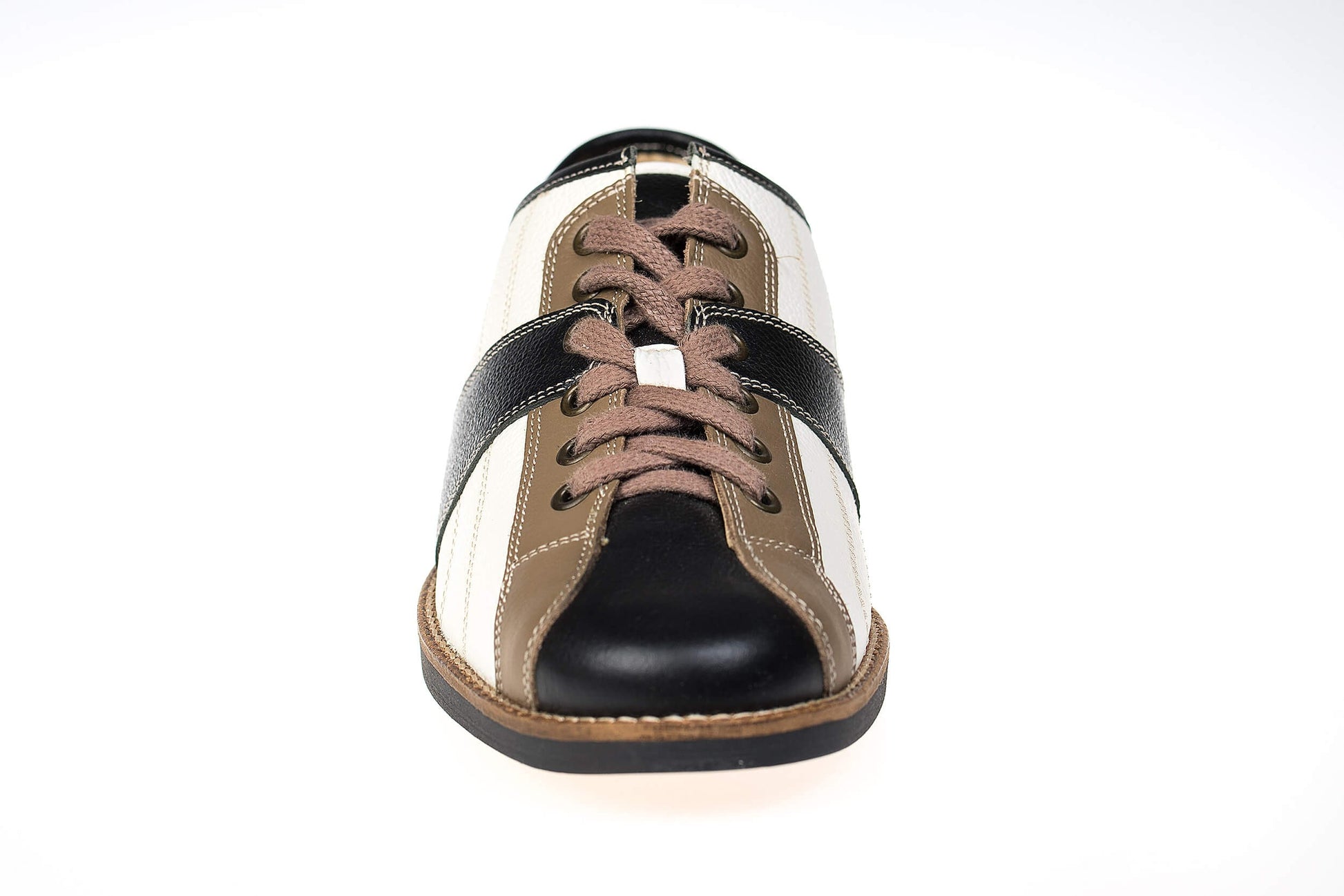 Retro Sneaker Leder weiß/british oak/schwarz
