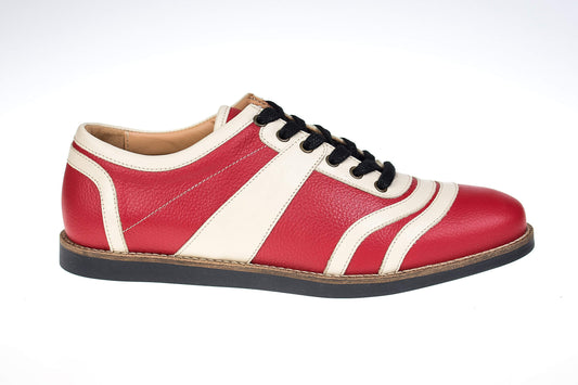 Retro Sneaker "The Bowler" rot weiß