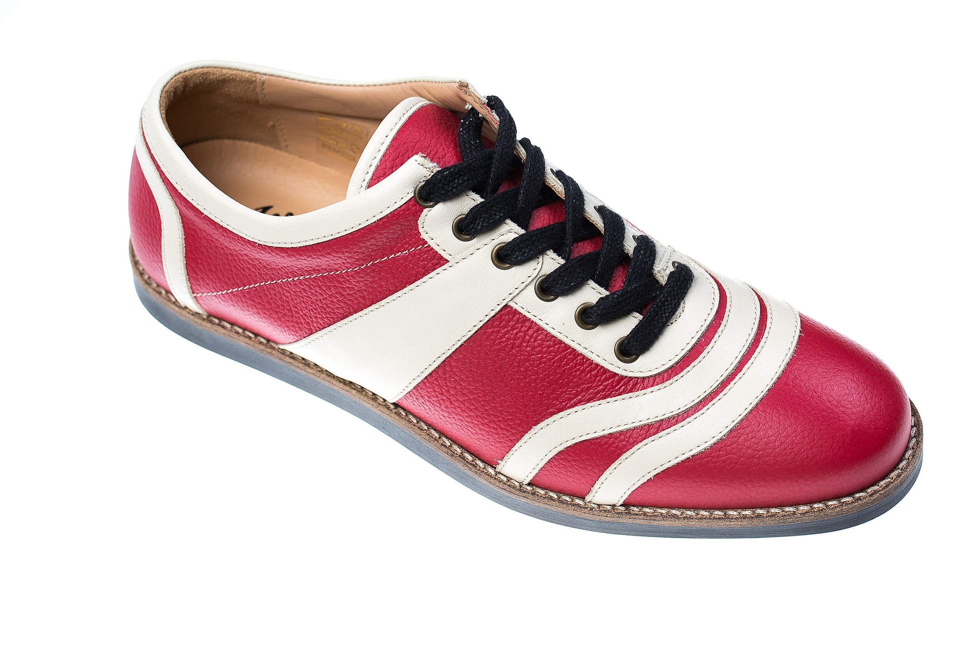 Retro Sneaker "The Bowler" rot weiß